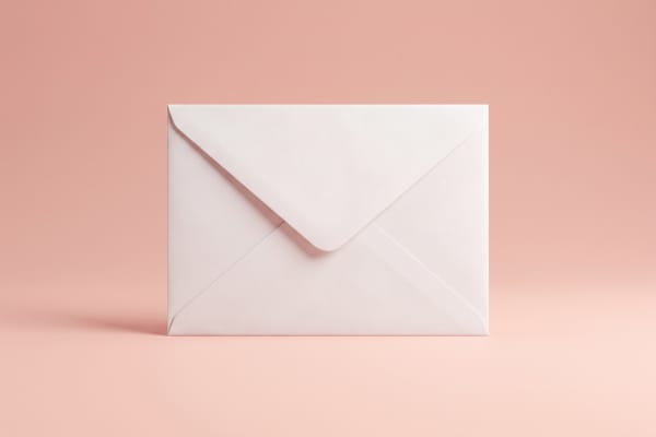 Une enveloppe blanche simple